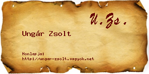 Ungár Zsolt névjegykártya